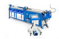 Jutec Elektro-Biegemaschine 5000 (1.5mtr-6.0mtr) – Biegeleistung St.: 50x4mm Biegeleistung VA: 50x3mm Biegeradius: 10-140mm/ optional bis 250mm Biegerichtung: links/ rechts Biegeradius: 2xD standard / 1,5xD optional Biegegeschwindigkeit: 18°/Sek und 36°/Sek, 3/6Upm Biegewinkel: 195° Wiederholgenauigkeit: +/- 0,1° Getriebe: elektromechanische Antriebsachse Powerhydraulik: max. 280 bar Präzisionsführung: 4Backen Spannfutter Stromaufnahme: 6,2KW Spannung: 400V/ 3 Phasen Dornträgerlänge: 1500/3000/4500/6000mm G - imagen 3