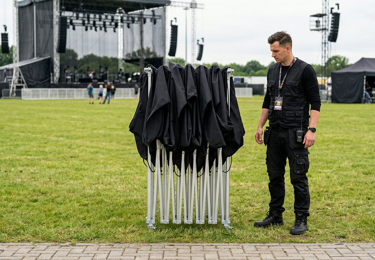 Konligo The Tent Faltpavillon Alu in gefaltetem Zustand mit kompakten Transportmaßen - imagen 2