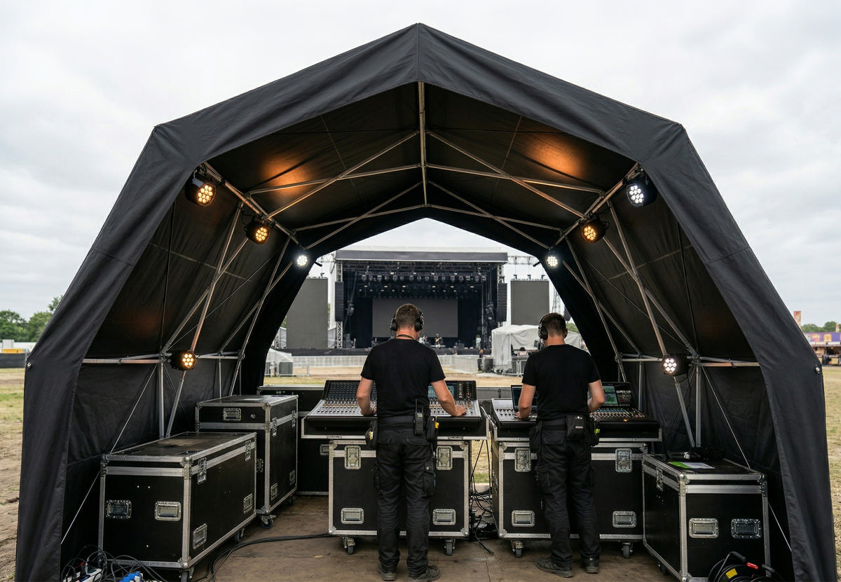 Konligo The Tent Faltpavillon als Front-of-House-Stand bei einer Live-Veranstaltung - imagen 5