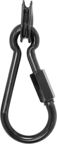 Safetex Karabiner Blackline für Sicherungsseile Schwarz (10 Stück)