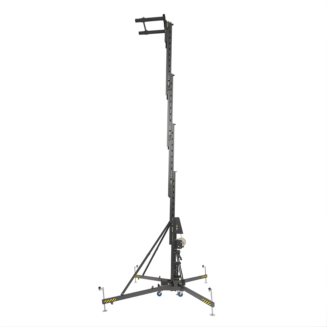 Kuzar K-60 Line Array System vollständig ausgefahren auf maximale Arbeitshöhe von 7,2 m - imagen 3