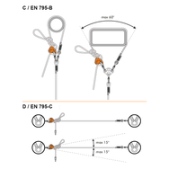 Skylotec FINCH+ SHELTER-S Lanyard, TEXTILE, 2m, + carabiner Shelter Steel CT-branding - imagen 5