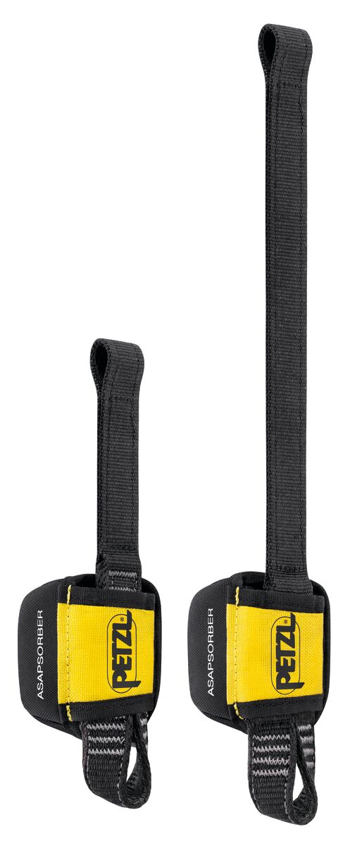 Petzl ASAP'SORBER Bandfalldämpfer mit Reißband in Schutztasche.