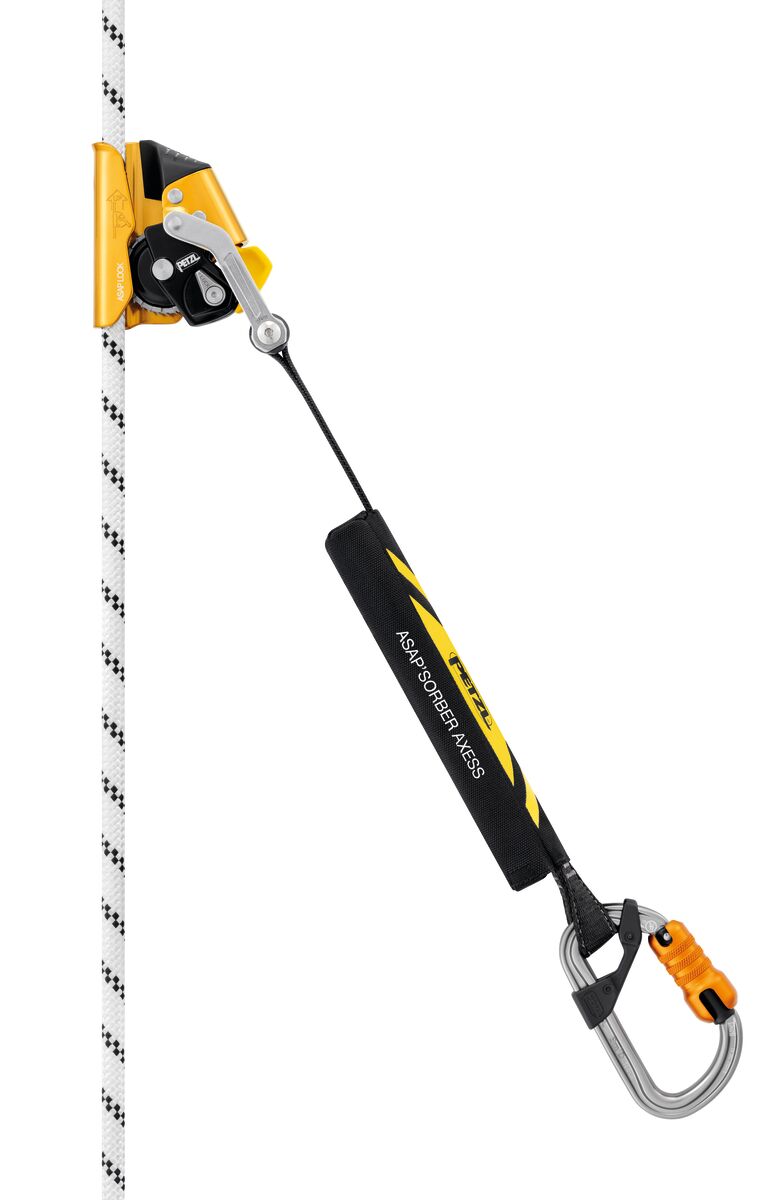 Petzl ASAP'SORBER AXESS, Detailansicht der Schutztasche und Befestigung. - imagen 2