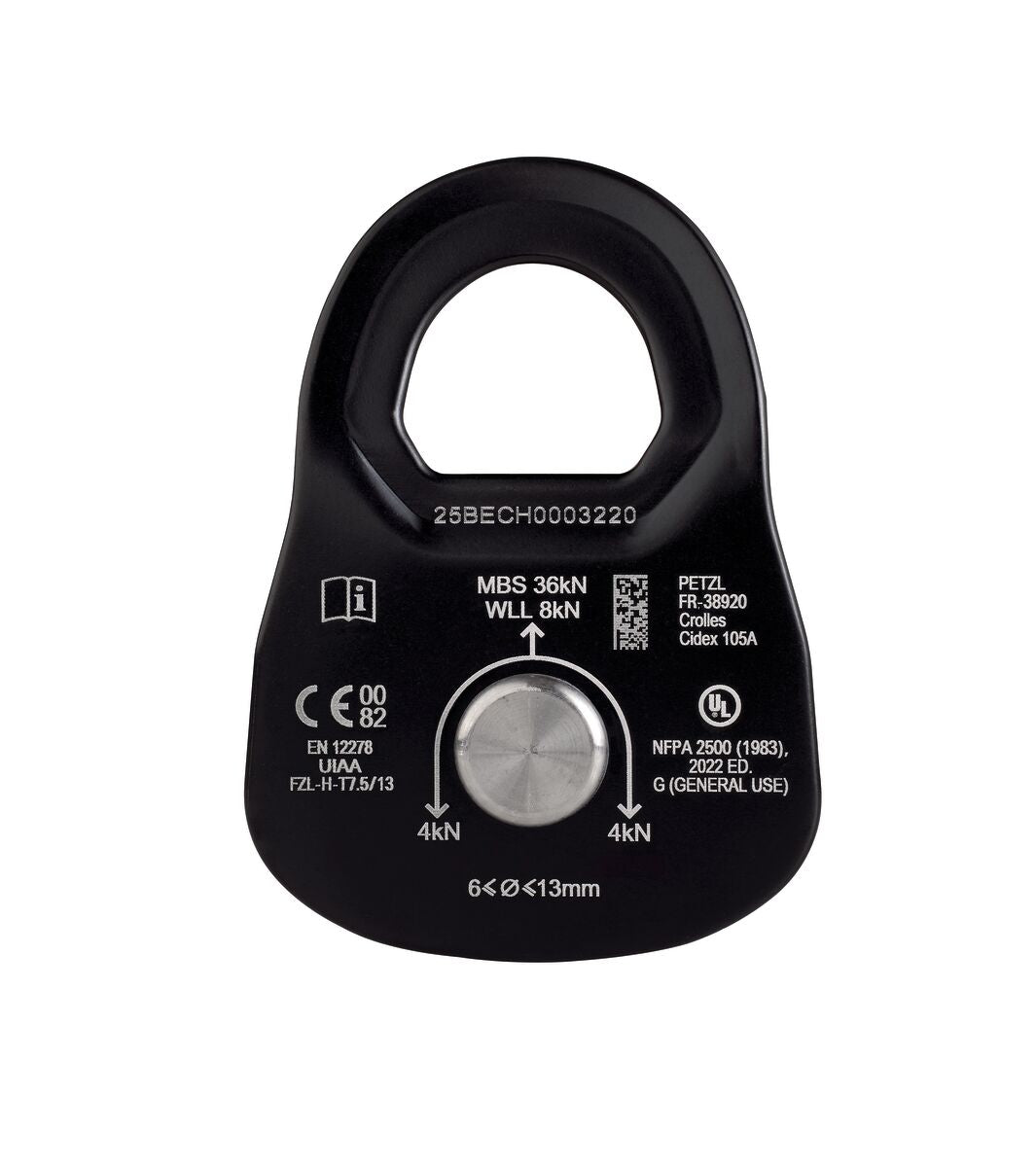 Petzl RESCUE M, Seilrolle mit Karabinern in den Befestigungslöchern. - imagen 3
