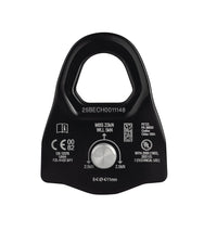 Petzl MINDER S1, Seilrolle mit Karabinern in den Befestigungslöchern. - imagen 3