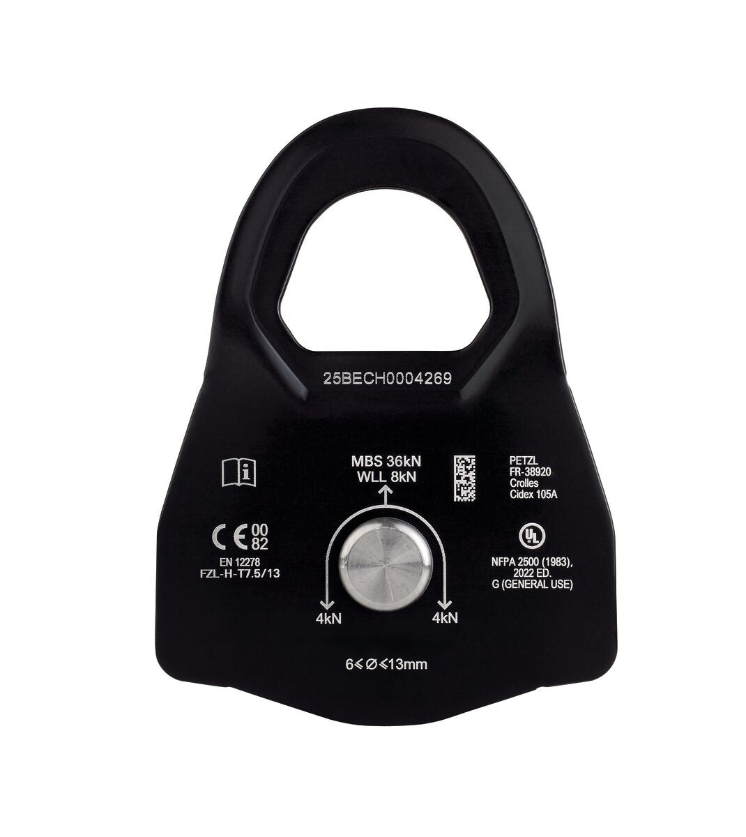 Petzl MINDER L1, Detailansicht der beweglichen Seitenplatten für Prusik-Reibungsknoten. - imagen 2