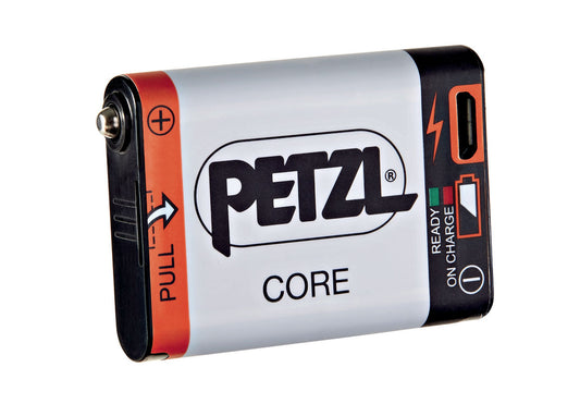 Petzl CORE – Wiederaufladbarer Lithium-Ionen-Akku (1250 mAh) mit USB-Ladefunktion für HYBRID CONCEPT-Stirnlampen, langlebige und nachhaltige Alternative zu AAA-Batterien