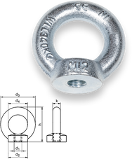 Гайка кільцева Safetex DIN 582, оцинкована, кована (10 шт.)