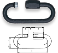 Ланцюг швидкознімний Safetex DIN 56927 форма B Blackline (10 шт.)