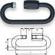 Ланцюг швидкознімний Safetex DIN 56927 форма B Blackline (10 шт.)