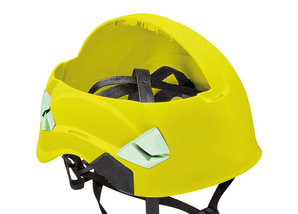 Petzl VERTEX® HI-VIZ Helm – Der VERTEX-Helm gewährleistet hohen Tragekomfort dank seiner 6-Punkt-Textilaufhängung und den CENTERFIT- und FLIP&FIT-Systemen, die für einen ausgezeichneten Halt des Helms auf dem Kopf sorgen. Dank seines Kinnbands mit anpassbarer Haltekraft ist er sowohl für Arbeiten in der Höhe als auch am Boden geeignet. Die geschlossene Außenschale bietet Schutz vor elektrischer Gefährdung, Spritzern aus schmelzflüssigem Metall und Flammen. Die optimale Integration einer Petzl-Stirnlampe, ei