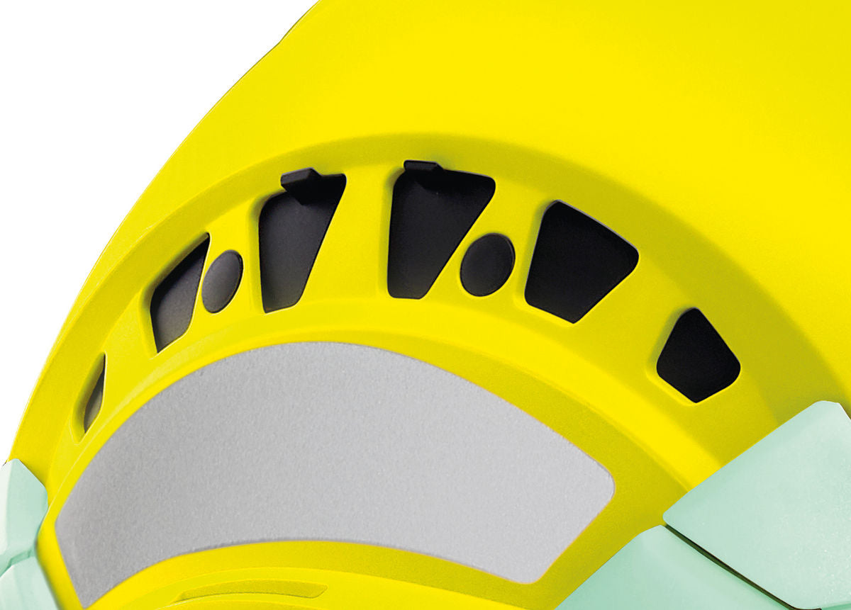 Шолом Petzl VERTEX® VENT HI-VIZ – зручний вентильований шолом у дизайні високої видимості зі світловідбиваючими смугами. Ідеально підходить для роботи на висоті та на землі. Купити зараз! – Тепер доступний у MTN Shop DE. - imagen 4