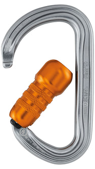 Petzl Bm'D – Leichter asymmetrischer Aluminiumkarabiner mit hoher Bruchlast, ideal zum Einhängen von Abseilgeräten und Verbindungsmitteln zur Arbeitsplatzpositionierung.