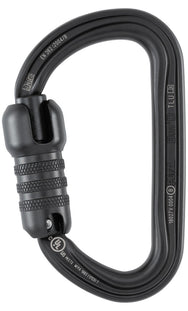 Petzl Bm'D – Leichter asymmetrischer Aluminiumkarabiner mit hoher Bruchlast, ideal zum Einhängen von Abseilgeräten und Verbindungsmitteln zur Arbeitsplatzpositionierung.