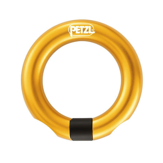 Petzl RING OPEN – Aufschraubbare, runde Aluminium-Öse mit 11 mm Öffnung für permanente Verbindungen. Maximale Bruchlast 23 kN in alle Richtungen.