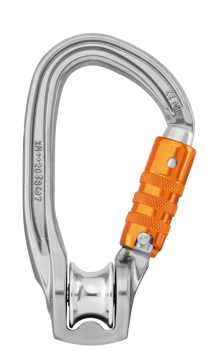 Petzl ROLLCLIP Z – карабін зі шківом для легкого кріплення до точок кріплення та пристроїв – MTN Shop DACH