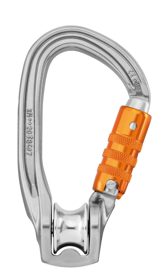 Petzl ROLLCLIP Z – Karabiner mit Seilrolle für einfaches Einhängen in Anschlagpunkte und Geräte – MTN Shop DACH