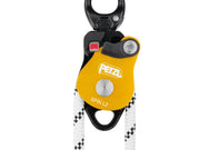 Petzl Spin L2 Umlenkrolle – Doppelte Umlenkrolle mit Wirbel und sehr hohem Wirkungsgrad. Die doppelte Umlenkrolle SPIN L2 lässt sich öffnen, auch wenn sie am Anschlagpunkt befestigt ist, und erleichtert das Einrichten von Flaschenzugsystem und Hilfsseilbahnen. Dank der beiden parallel montierten Laufrollen und der zusätzlichen Befestigungsöse ermöglicht die Umlenkrolle das Einrichten verschiedener komplexer Flaschenzugsysteme. Die großen Laufrollen mit gekapseltem Kugellager gewährleisten einen ausgezeichne - imagen 5