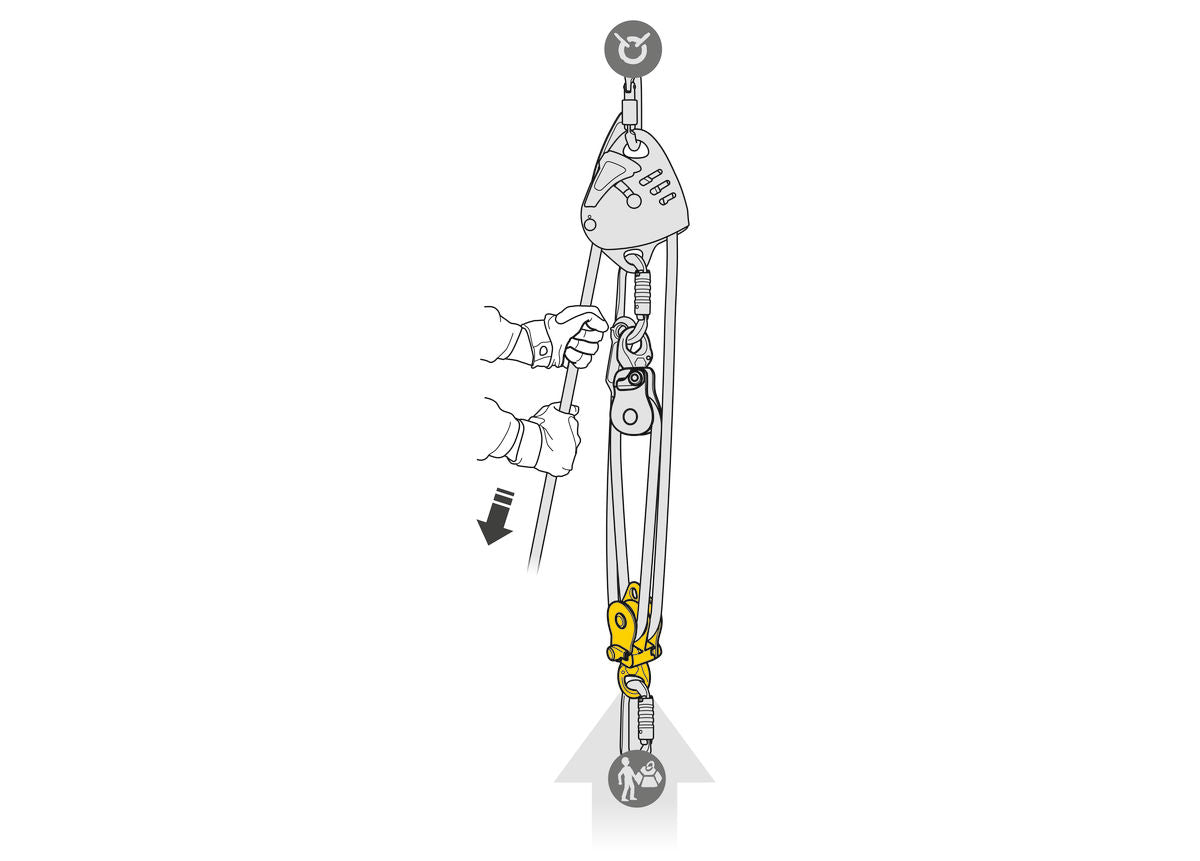 Petzl Spin L2 Umlenkrolle – Doppelte Umlenkrolle mit Wirbel und sehr hohem Wirkungsgrad. Die doppelte Umlenkrolle SPIN L2 lässt sich öffnen, auch wenn sie am Anschlagpunkt befestigt ist, und erleichtert das Einrichten von Flaschenzugsystem und Hilfsseilbahnen. Dank der beiden parallel montierten Laufrollen und der zusätzlichen Befestigungsöse ermöglicht die Umlenkrolle das Einrichten verschiedener komplexer Flaschenzugsysteme. Die großen Laufrollen mit gekapseltem Kugellager gewährleisten einen ausgezeichne - imagen 4