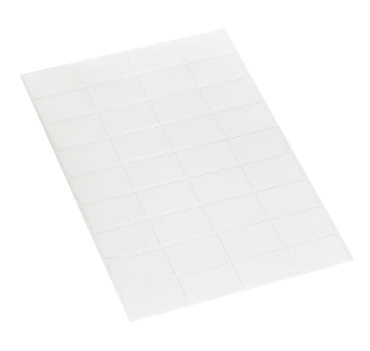 Petzl transparente Aufkleber für die Helme VERTEX® und STRATO® – 36 Stück zur individuellen Kennzeichnung, beschriftbar mit wasserfestem Filzstift oder Laserdrucker.