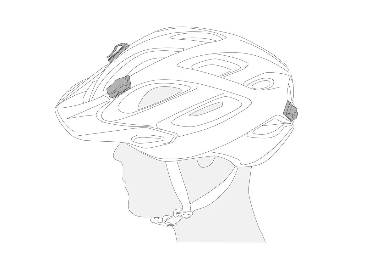 Petzl UNI ADAPT – набір клейових затискачів для надійного кріплення налобного ліхтаря до шолома без затискачів для фари