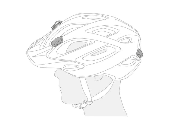 Petzl UNI ADAPT – Klebeclip-Set zur sicheren Befestigung einer Stirnlampe an Helmen ohne Stirnlampenclips