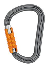 Petzl WILLIAM – Leichtgewichtiger, großer asymmetrischer Karabiner aus Aluminium mit Keylock-System und verschiedenen Verriegelungssystemen, ideal für das Verbinden mehrerer Elemente in der Höhenarbeit.