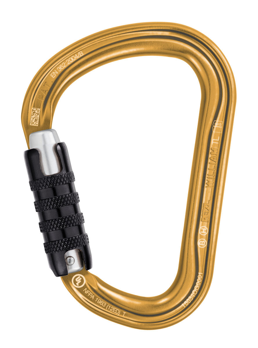 Petzl WILLIAM - легкий, великий асиметричний алюмінієвий карабін із системою замка та різними системами замків, ідеально підходить для з'єднання кількох елементів під час роботи на висоті. - imagen 4