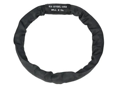 Safetex Rundschlinge SX-STEEL mit Stahlseilkern – Grau / 1