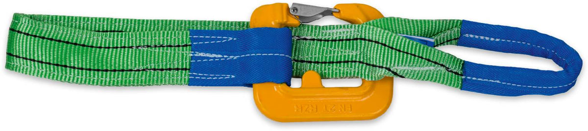 Підйомні ремені Safetex для укладання труб 2-шарова форма B2/C2 з петлею та високоміцним С-подібним кронштейном – – Тепер доступний у MTN Shop DE.