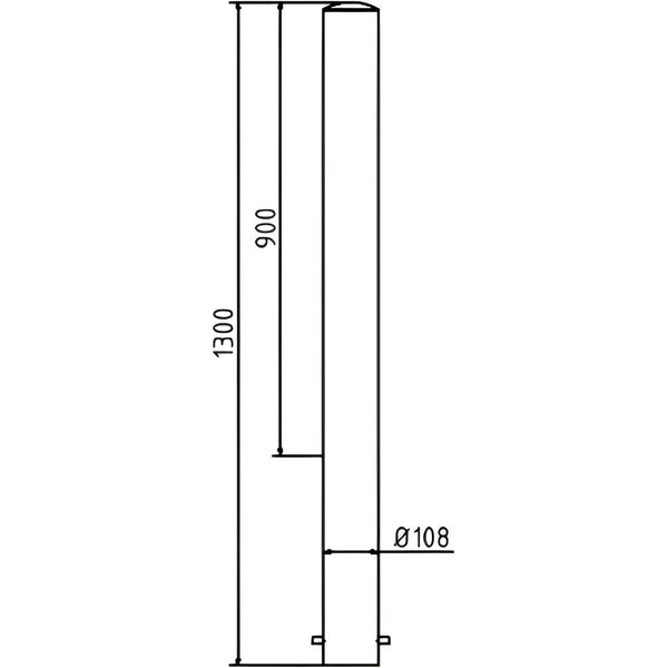 Schake Absperrpfosten Stahlrohr Ø 108 x 2,9 mm ortsfest zum Einbetonieren – – Jetzt erhältlich im MTN Shop DE.