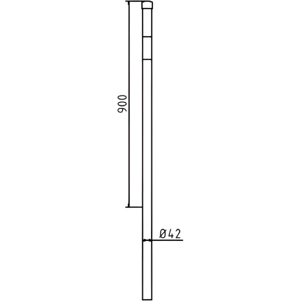 Schake Absperrpfosten Stahlrohr Ø 42 x 2,5 mm ortsfest zum Einbetonieren – – Jetzt erhältlich im MTN Shop DE.