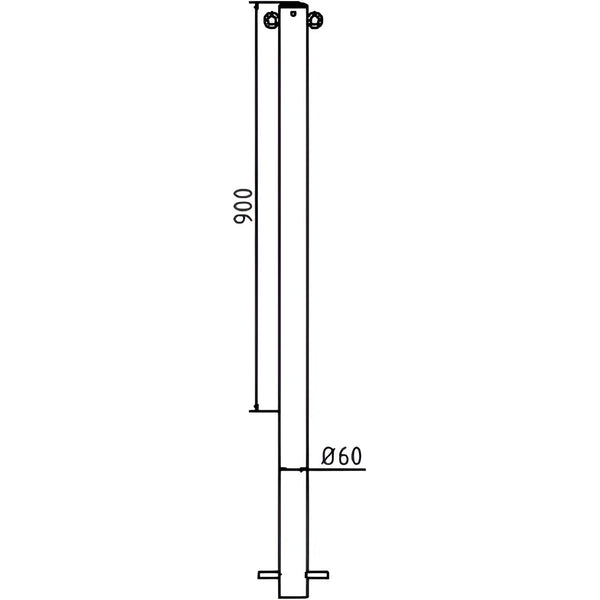 Schake Absperrpfosten Stahlrohr Ø 60 x 2,5 mm ortsfest zum Einbetonieren – – Jetzt erhältlich im MTN Shop DE.