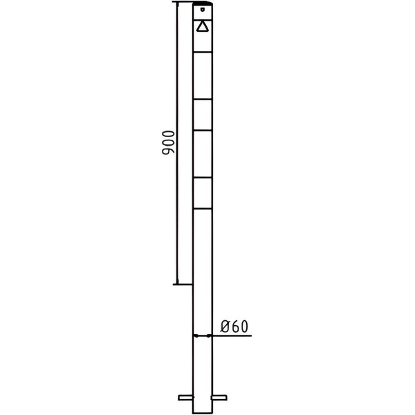 Schake Absperrpfosten Stahlrohr Ø 60 x 2,5 mm ortsfest zum Einbetonieren – – Jetzt erhältlich im MTN Shop DE.