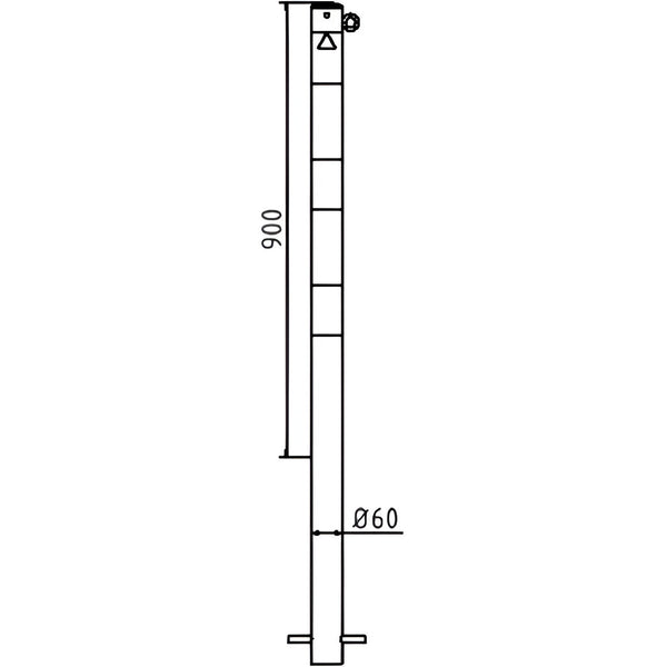 Schake Absperrpfosten Stahlrohr Ø 60 x 2,5 mm ortsfest zum Einbetonieren – – Jetzt erhältlich im MTN Shop DE.