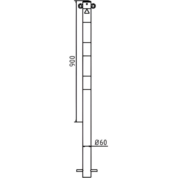 Schake Absperrpfosten Stahlrohr Ø 60 x 2,5 mm ortsfest zum Einbetonieren – – Jetzt erhältlich im MTN Shop DE.