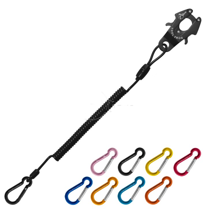 Aliens Spiralkabel mit Frog Karabiner und Minikarabiner – Aliens Spiralkabel, ausgestattet mit Minikarabiner und Frog Karabiner für schnelles Einhängen. Verhindere Abstürze und schütze deine Ausrüstung! – Jetzt erhältlich im MTN Shop DE. - imagen 3