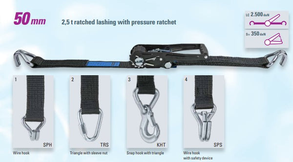 Safetex Zurrgurt 50mm Blackline 2 teilig - 5 Stück – – Jetzt erhältlich im MTN Shop DE.