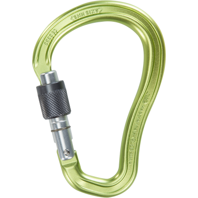 Skylotec AXIS HMS SG Karabiner Grau/Grün - HMS-Aluminiumkarabiner mit Screwgate für Bergsport und Rettungseinsätze