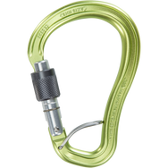 Skylotec AXIS HMS SGL Karabiner Grau/Grün - HMS-Aluminiumkarabiner mit Screwgate und ACL-System gegen Querbelastung