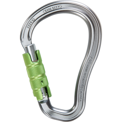 Skylotec AXIS HMS TG Karabiner Grau/Grün - HMS-Aluminiumkarabiner mit automatischem Trilock-Verschluss für Bergsport und Rettungseinsätze