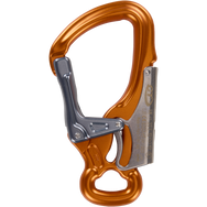Skylotec K-ADVANCE Karabiner AL Anthrazit/Orange/Silber - Aluminiumkarabiner mit Palm Squeeze Doppelverschluss und Keylock-System