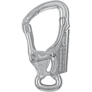 Skylotec K-ADVANCE SHELL Karabiner AL Silber - Aluminiumkarabiner mit Palm Squeeze und Edelstahl-Verschleißschutz