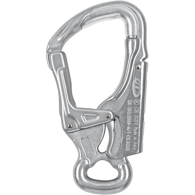 Skylotec K-ADVANCE SHELL Karabiner AL Silber - Aluminiumkarabiner mit Palm Squeeze und Edelstahl-Verschleißschutz