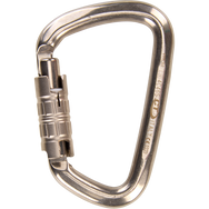 Skylotec LARGE S-STEEL TG Karabiner Silber - Edelstahlkarabiner mit Trilock-Verschluss für Offshore und maritime Anwendungen