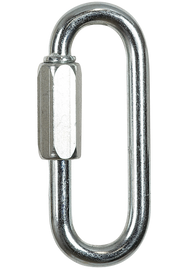 Skylotec Q-LINK 07 Karabiner Silber - Ovaler Schnellverschluss verzinkter Stahl Ø7mm Schraubverschluss für Abseilanker