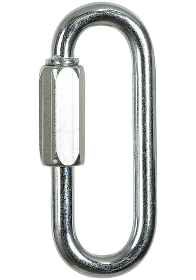 Skylotec Q-LINK 07 Karabiner Silber - Ovaler Schnellverschluss verzinkter Stahl Ø7mm Schraubverschluss für Abseilanker