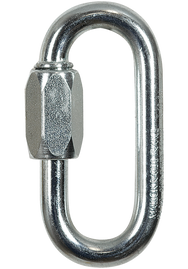 Skylotec Q-LINK 08 Karabiner Silber - Ovaler Schnellverschluss verzinkter Stahl Ø8mm Schraubverschluss für Höhenarbeit