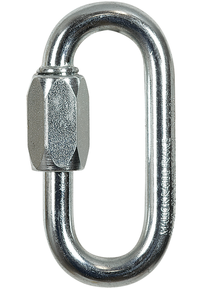 Skylotec Q-LINK 08 Karabiner Silber - Ovaler Schnellverschluss verzinkter Stahl Ø8mm Schraubverschluss für Höhenarbeit